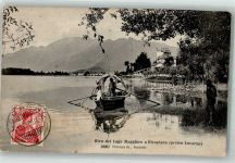 6600 Locarno 1909 Foto AK Riva del Lago Maggiore Marke bildseitig
