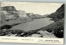 Leukerbad Loèche-les-Bains Daubensee Klaus Schokolade Werbe AK