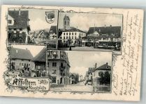 8910 Affoltern am Albis 1903 Foto AK Geschäft Bazar Hauptplatz Wappen