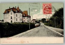 1530 Payerne 1907 Foto AK Briefmarke bildseitig