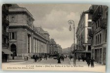 1200 Genève Genf Foto AK Postamt Rue de Mont-Blanc