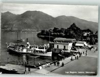 6600 Locarno Foto AK Hafen Dampfschiff Italia