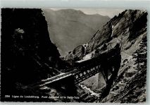 3917 Goppenstein Foto AK Eisenbahn Lötschberg
