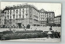 1200 Genève Genf 1911 Foto AK Hotel Beau-Rivage
