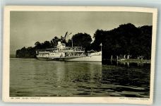 Ufenau Insel 1923 Foto AK Salondampfer Zürichsee Insel Ufenau