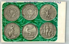 8750 Glarus Foto AK Medaillen Schützenfest Glarus Winterthur Neuchatel