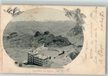 Rochers de Naye 1901 Gebrauchsspuren Hotel Bahnhof Bergbahn großer Bug
