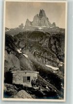 Spannorthütte Foto AK Gasthaus Berghütte