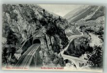 6484 Wassen UR Foto AK Gotthardbahn Tunnel