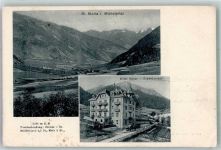 7536 Sta. Maria Val Müstair 1911 Foto AK Hotel Suisse Schweizerhof Münstertal