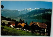 3803 Beatenberg 1985 Foto AK Pension Chalet Sunneri Hotel und Station Sportbahn-Beatenberg