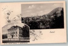 6417 Sattel 1919 Foto AK Hotel Krone
