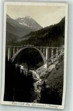 7057 Langwies 1926 Foto AK Eisenbahn Viadukt Chur-Arosa-Bahn