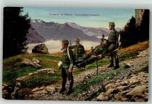 Transport da blesses Verwundetentransport Militär Schweiz 1914