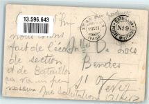 1114 Colombier VD Gebrauchsspuren Feldpost Bataillon Nr. 9