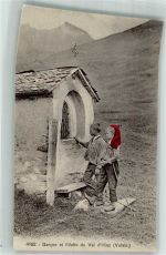 1873 Val-d'Illiez 1911 Foto AK Kapelle Kinder Junge und Mädchen