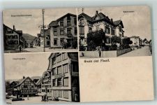 9230 Flawil 1908 Foto AK Gasthaus zum Bären Gupfengasse Degersheimerstrasse Badstrasse