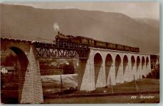 2540 Grenchen 1919 Foto AK Eisenbahn Viadukt