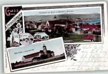 8280 Kreuzlingen 1900 Foto AK Kath. Kirche Hauptstrasse Villa Seeburg