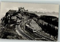 6410 Rigi Kulm Foto AK Bergbahn Zahnradbahn Hotel