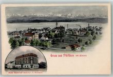 8330 Pfäffikon ZH 1908 Foto AK Hotel Bahnhof