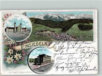 8840 Einsiedeln 1899 Lithographie Kirche Kloster
