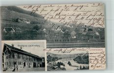 8248 Uhwiesen 1906 Foto AK Gasthaus zum Hirschen Rheinfall