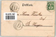 6122 Menznau 1901 Foto AK Postamt Bahnhof Kirche