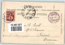 6000 Luzern Lucerne 1917 Winterlithographie Rathaus Hof- Kirche Neuer Bahnhof Pilatus