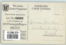 4127 Birsfelden Foto AK Fliegeraufnahme Verlosung Passagierflüge