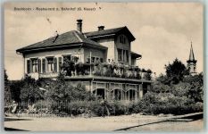 8266 Steckborn Foto AK Gasthaus zum Bahnhof