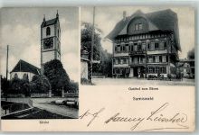 3454 Sumiswald Foto AK Gasthaus zum Bären Kirche