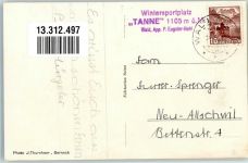 9044 Wald AR 1947 Foto AK Gasthaus Pension Tanne