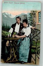 Bern Berne Tracht Mann Frau Tracht Schweiz 1913 Foto AK