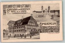 8840 Einsiedeln 1926 Foto AK Gasthaus zum Rebstock Hotel