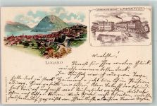 6900 Lugano 1899 Lithographie Werbung Möbelfabrik Versandgeschäft Meyer Reiden