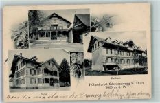 3616 Oberlangenegg 1916 Foto AK Pension Kurhaus Schwarzenegg