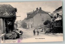 1338 Ballaigues 1908 Foto AK Straße Kinder Kindwerwagen