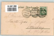 9000 St. Gallen S. Gallo 1900 Winterlithographie Lingenbühl- Kirche Unionbank