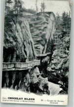 Zermatt Gornerschlucht Klaus Schokolade Werbe AK