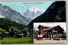 3815 Gündlischwand 1906 Foto AK Hotel Bären Zweilitschinen Wetterhorn