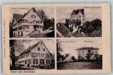 8268 Salenstein Foto AK Schloss Gasthaus zum Hirschen und zum Sternen Schulhaus