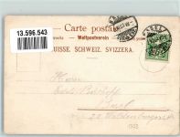 4000 Basel Bâle Gebrauchsspuren Schützenfest Feldschützen-Verein 1903 Einladung Karikatur
