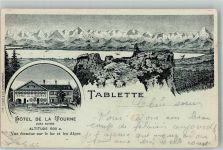 Tablettes 1900 Lithographie Hotel de la Tourne Vorläufer