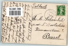 8127 Forch Lithographie Postamt Gasthaus Bahnhof Gasthus zur Krone