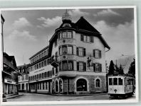 6010 Kriens Foto AK Straßenbahn Geschäft Kreuzbäckerei