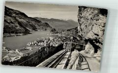 6078 Lungern 1944 Foto AK Bergbahn Schmalspurbahn Brünigbahn