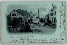 8180 Bülach 1898 Mondschein Straßenansicht