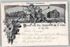 8610 Uster Foto AK Bezirks Sängerfest 1902 Engel