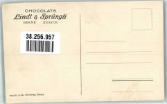 3718 Kandersteg Winter Werbung Lindt und Sprüngli Scholade Rückseite